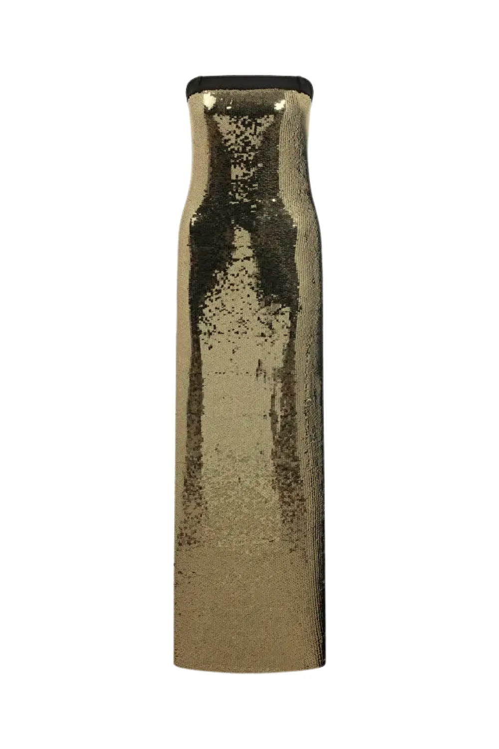 Payetli Gold Maxi Elbise