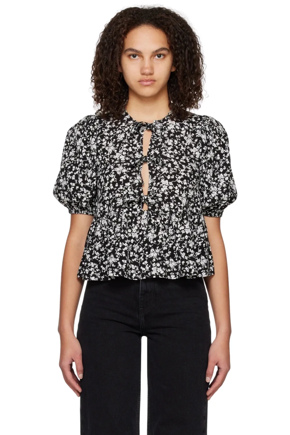 Çiçek Desenli Bluz