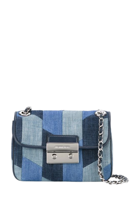 Sloan Patchwork Denim Omuz Çantası