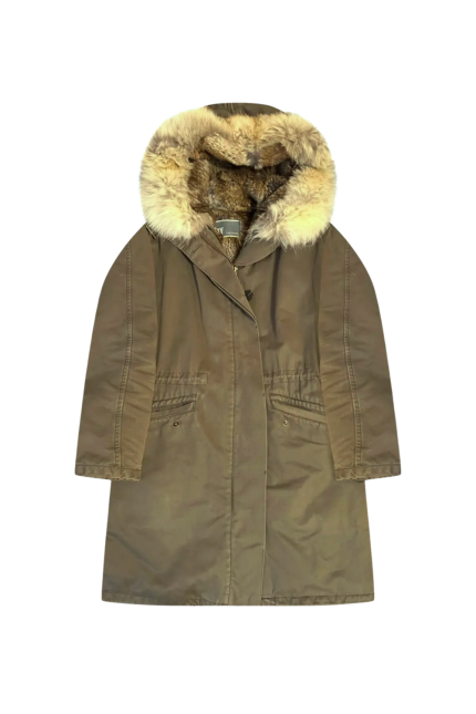 Tüylü Kapüşonlu Parka