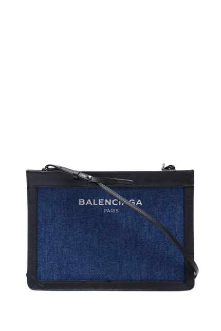 Denim Logo Omuz Çantası