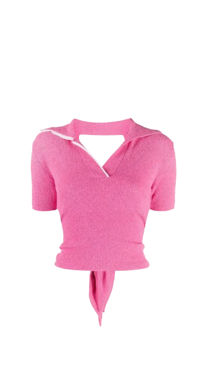 Pembe Polo Yaka Üst