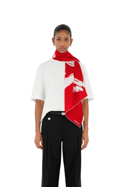 Kırmızı İpek Şal