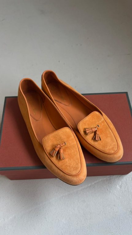 Turuncu Süet Loafer