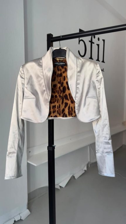 Saten Kısa Blazer Ceket