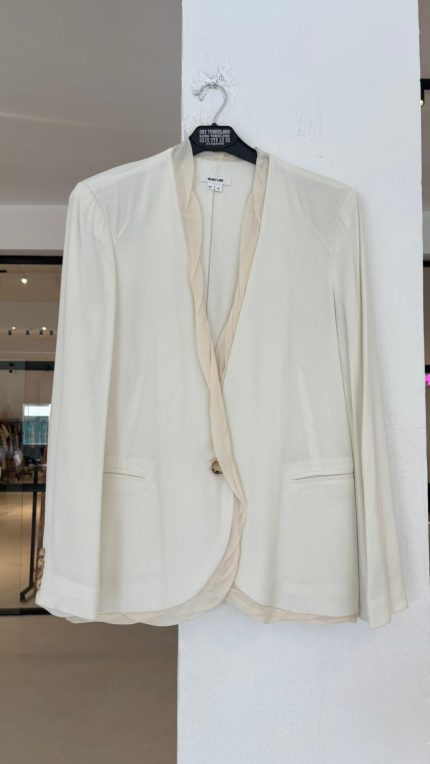 Krem Blazer Ceket