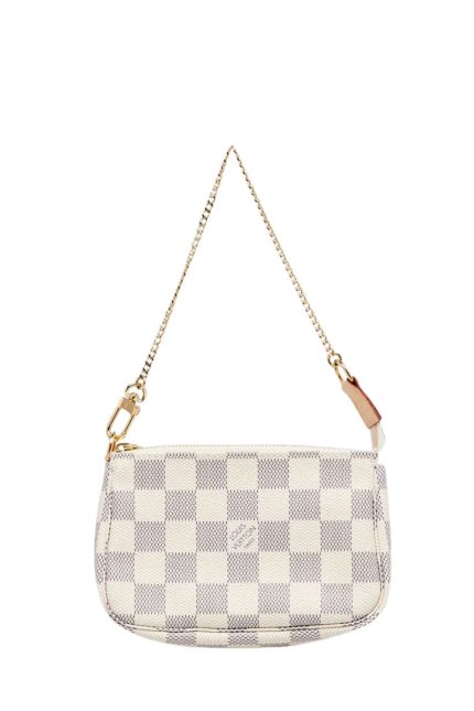 Damier Azur Kanvas Mini Pochette Kol Çantası