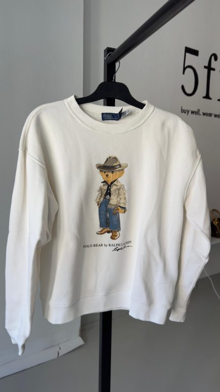 Polo Bear Beyaz Sweatshirt