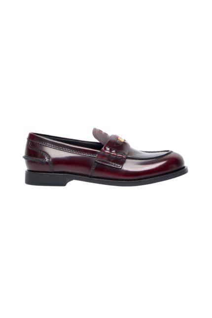 Fırçalanmış Deri Penny Loafer Ayakkabı