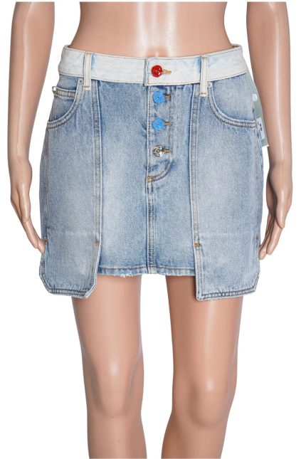 Deconstructed Denim Mini Etek