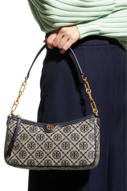 T Monogram Jacquard Studio Omuz Çantası