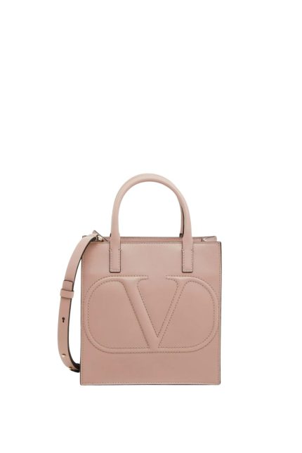 VLogo Walk Small Calfskin Tote Omuz Çantası