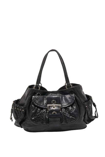 Buckle Pocket Tote Omuz Çantası