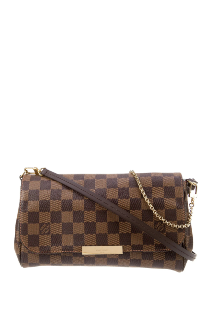 Damier Ebene Favorite MM Omuz Çantası / Çıkarılabilir Askılı