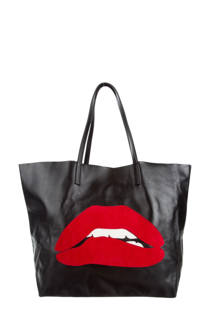Lips Shopper Tote Omuz Çantası