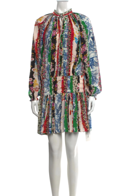 Mixed Print Rocade Elbise
