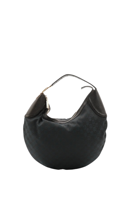 Halfmoon Kanvas Hobo Omuz Çantası