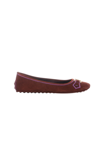 Suede Oxford Ballerina Babet