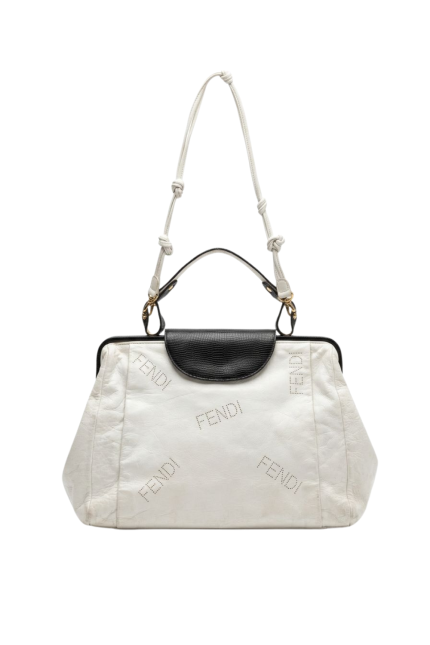 Beyaz Deri Omuz Çantası