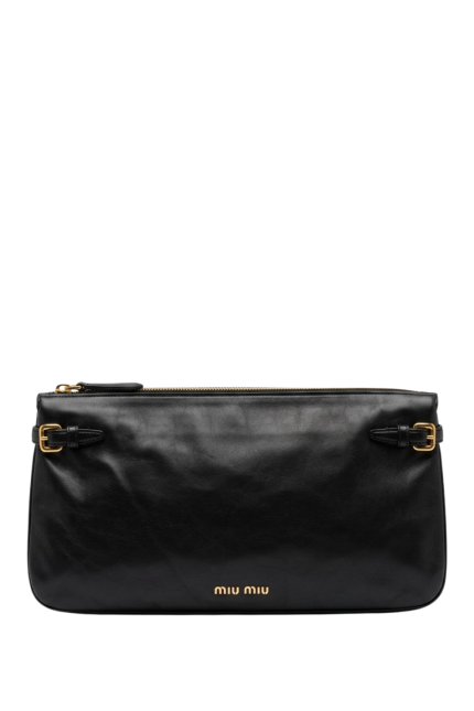 Siyah Deri Clutch
