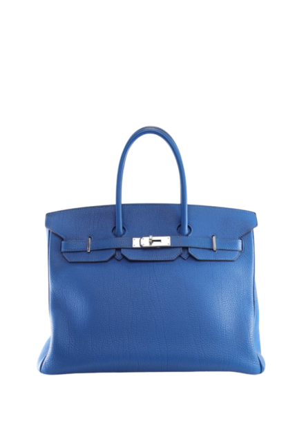 Birkin 35 Bleu Clemence Kol Çantası