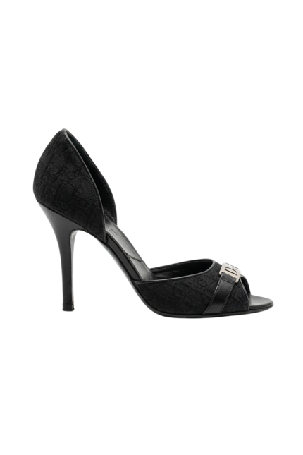Oblique D'Orsay Peep-Toe Topuklu Ayakkabı